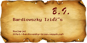 Bardiovszky Iziás névjegykártya